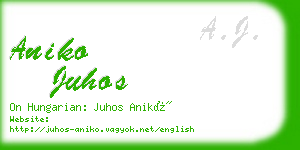 aniko juhos business card